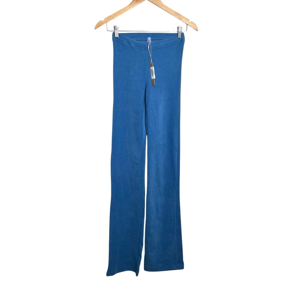 Skims High Waisted Fleece Lounge Pant Azure Blue Women’s Size XS - Picture 6 of 10